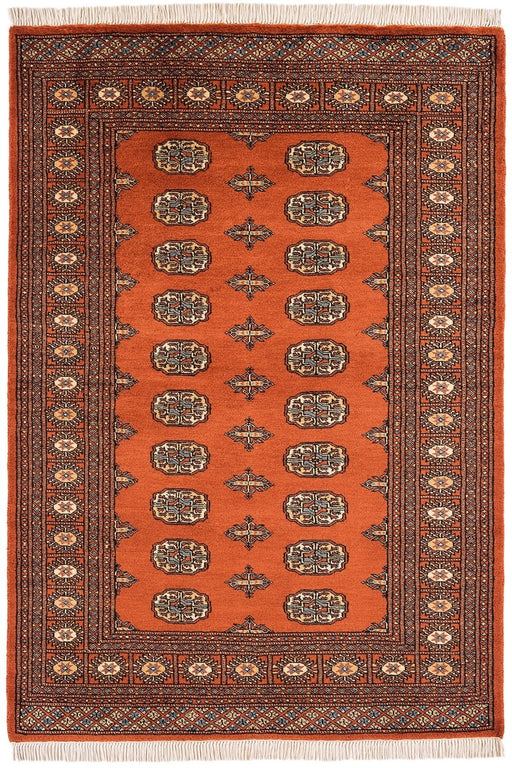 Hand-knotted Bokhara Rust Rug