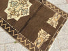 Handknotted Dark Brown Vintage Rug 83 cm x 45 cm