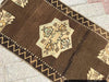 Handknotted Dark Brown Vintage Rug 83 cm x 45 cm