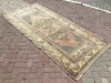 Handknotted Pastel Rug 258 cm x 124 cm Vintage Turkish Design