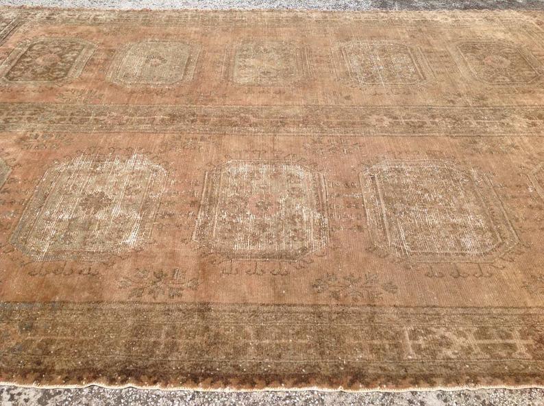 Handknotted Vintage Rug 376cm x 266cm Pastel Design