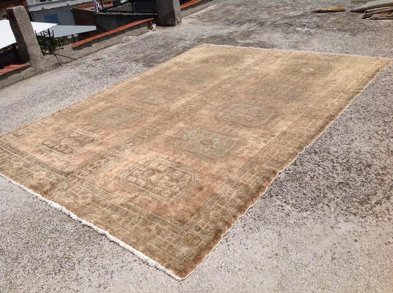 Handknotted Vintage Rug 376cm x 266cm Pastel Design
