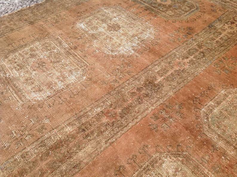 Handknotted Vintage Rug 376cm x 266cm Pastel Design