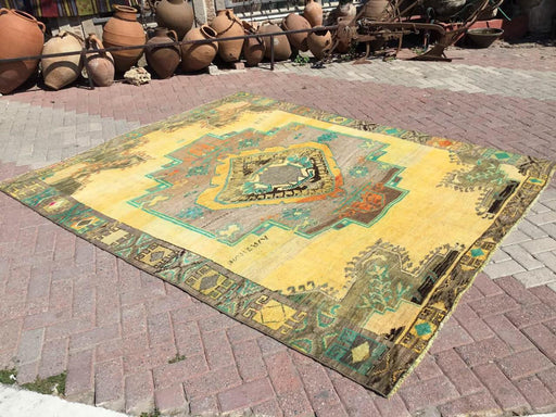 Handmade Anatolian Konya Rug 288cm x 241cm Antique Collectible