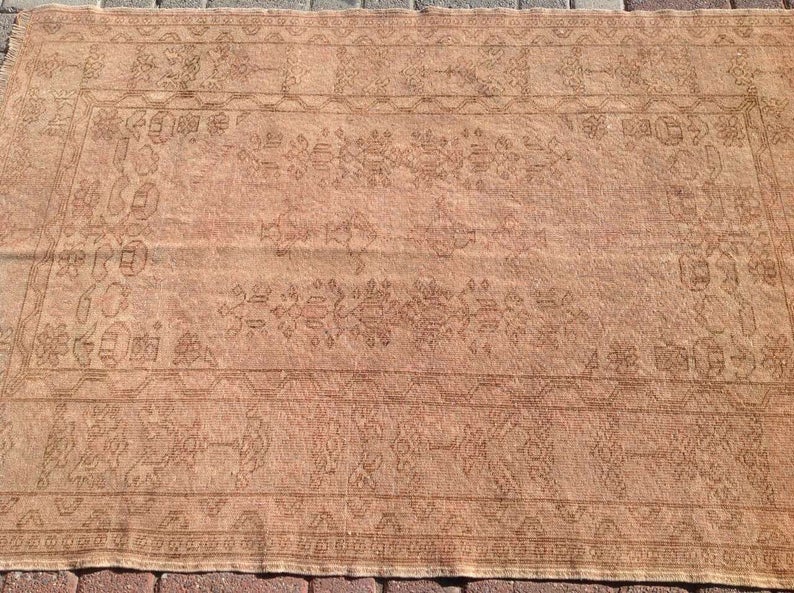 Handmade Antique 147cm x 104cm Turkish Oushak Runner Rug