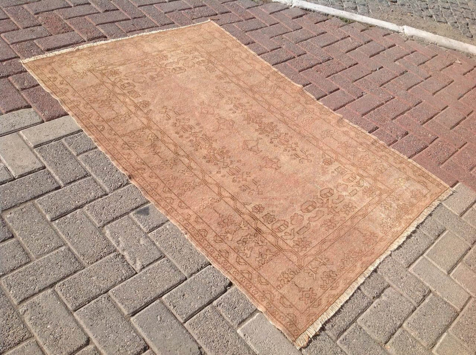 Handmade Antique 147cm x 104cm Turkish Oushak Runner Rug