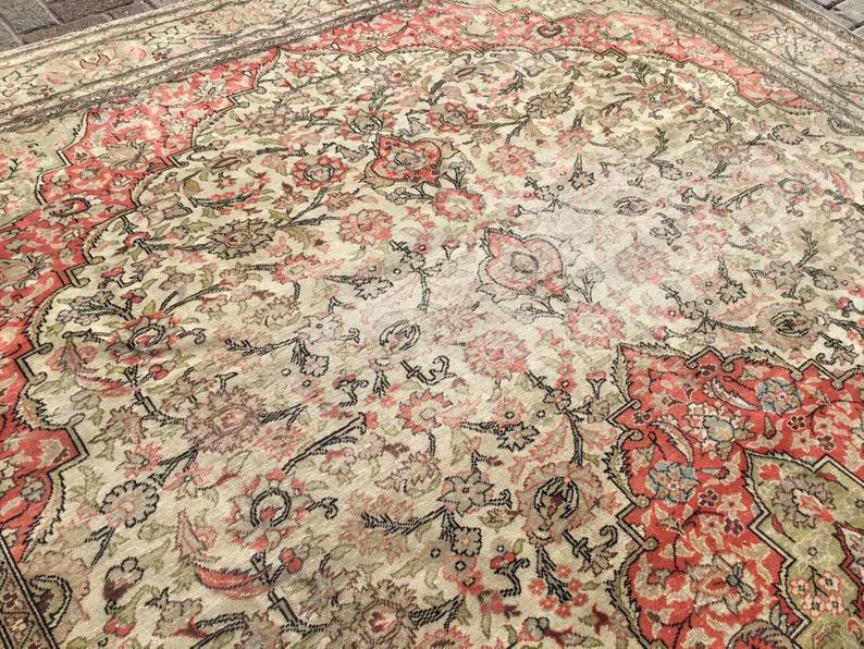 Handmade Antique Turkish Oushak Rug 154cm x 100cm
