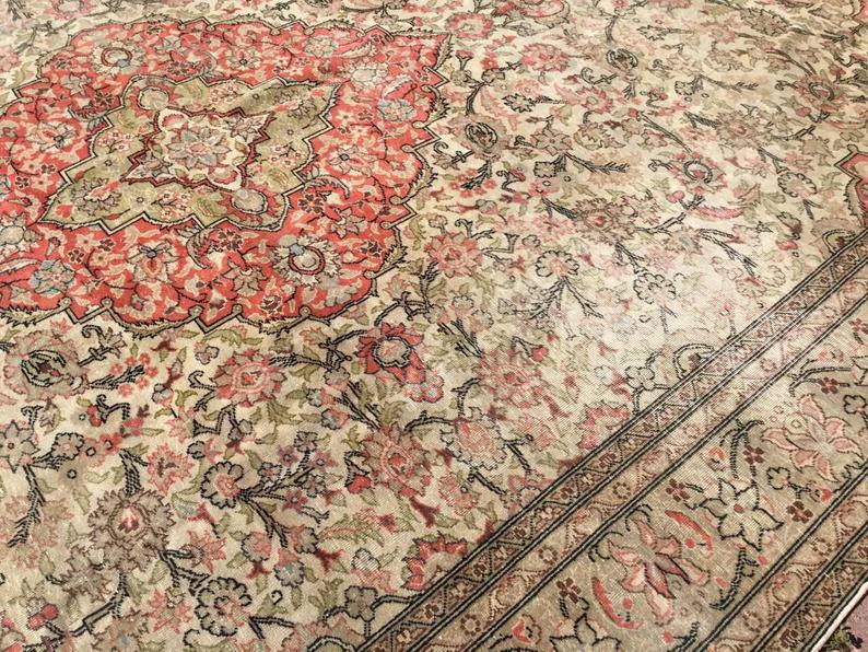 Handmade Antique Turkish Oushak Rug 154cm x 100cm