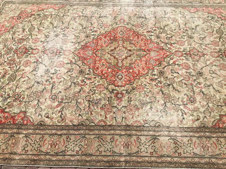 Handmade Antique Turkish Oushak Rug 154cm x 100cm