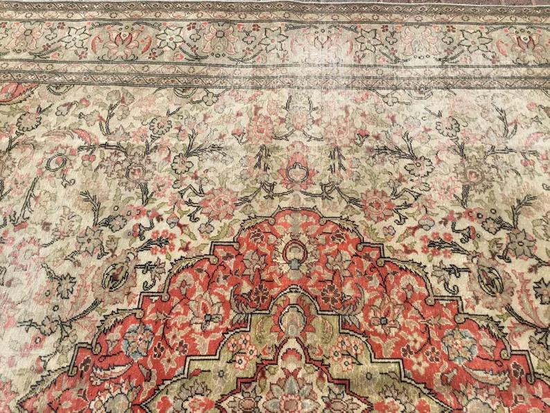 Handmade Antique Turkish Oushak Rug 154cm x 100cm