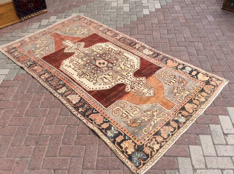 Handmade Antique Turkish Oushak Rug 239cm x 134cm