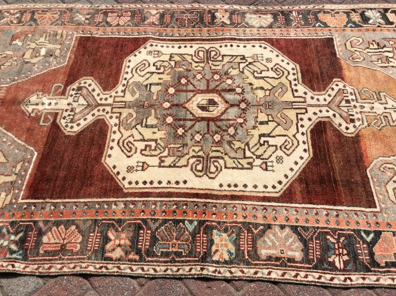 Handmade Antique Turkish Oushak Rug 239cm x 134cm