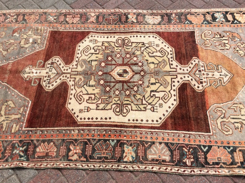 Handmade Antique Turkish Oushak Rug 239cm x 134cm