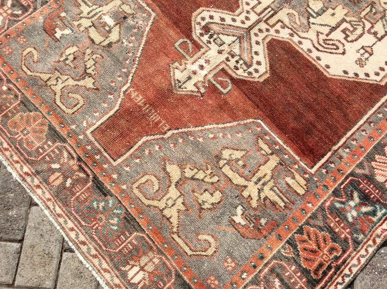 Handmade Antique Turkish Oushak Rug 239cm x 134cm