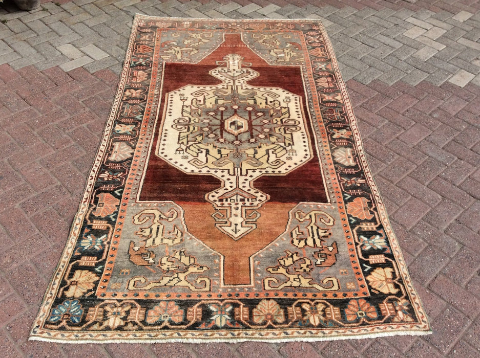 Handmade Antique Turkish Oushak Rug 239cm x 134cm