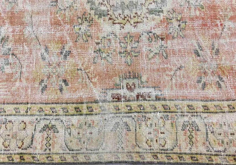 Handmade Antique Turkish Oushak Rug 240x179 cm