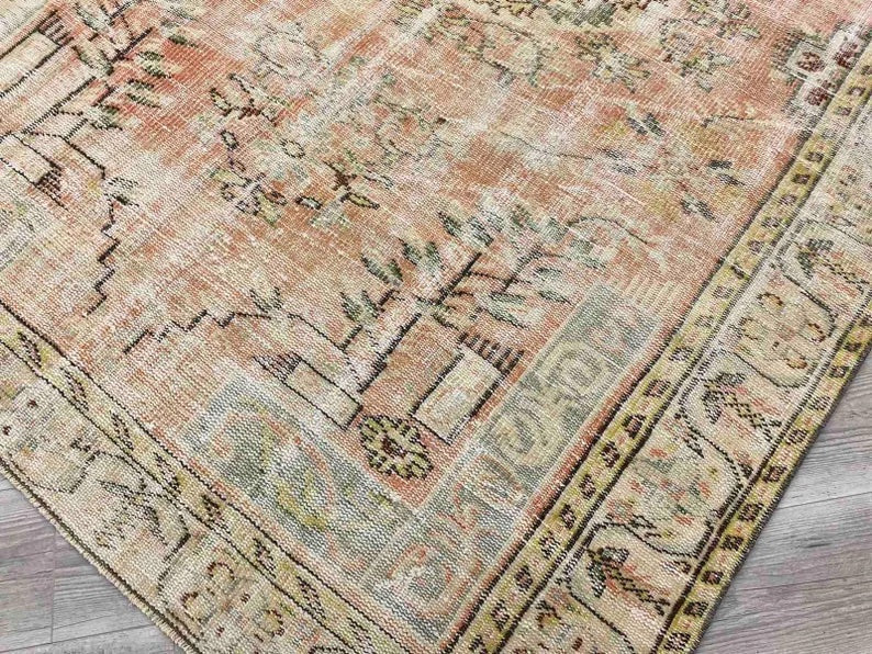 Handmade Antique Turkish Oushak Rug 240x179 cm