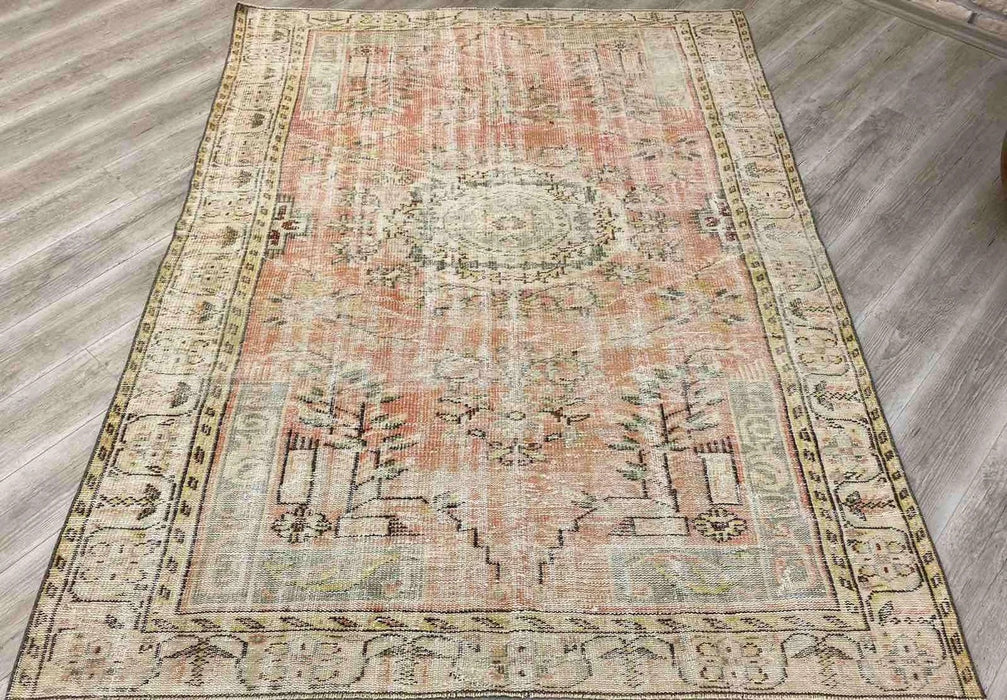 Handmade Antique Turkish Oushak Rug 240x179 cm