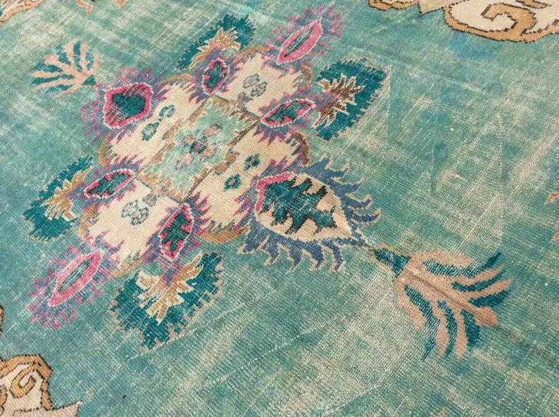 Handmade Antique Turkish Oushak Rug 308cm x 210cm