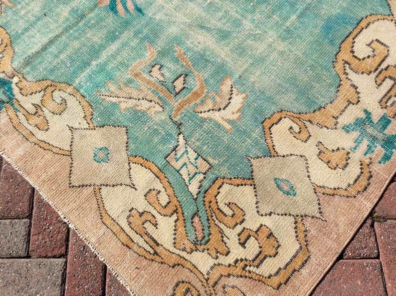 Handmade Antique Turkish Oushak Rug 308cm x 210cm