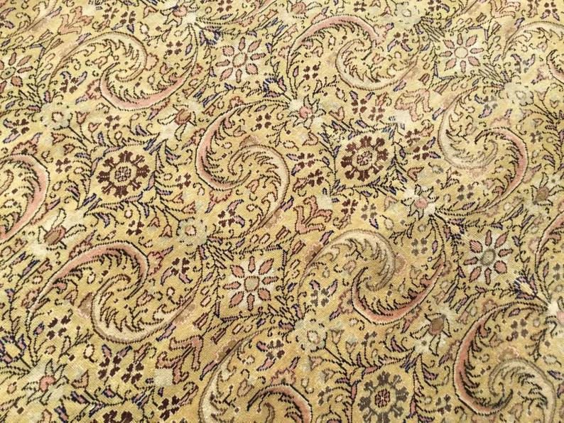Handmade Antique Turkish Oushak Rug 360x242 cm