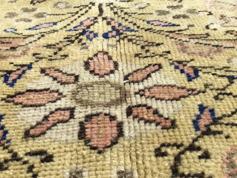 Handmade Antique Turkish Oushak Rug 360x242 cm