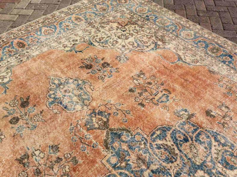 Handmade Antique Turkish Oushak Rug 390cm x 248cm