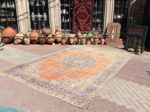 Handmade Antique Turkish Oushak Rug 390cm x 248cm
