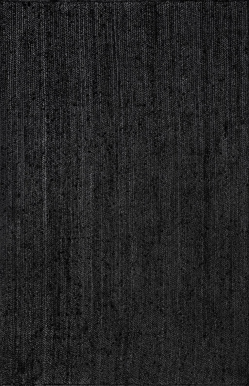 Handmade Black Jute Braided Area Rug 120 cm