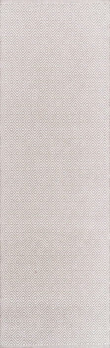 Käsintehty Cotton Check Flatwoven -matto 100% puuvilla beige