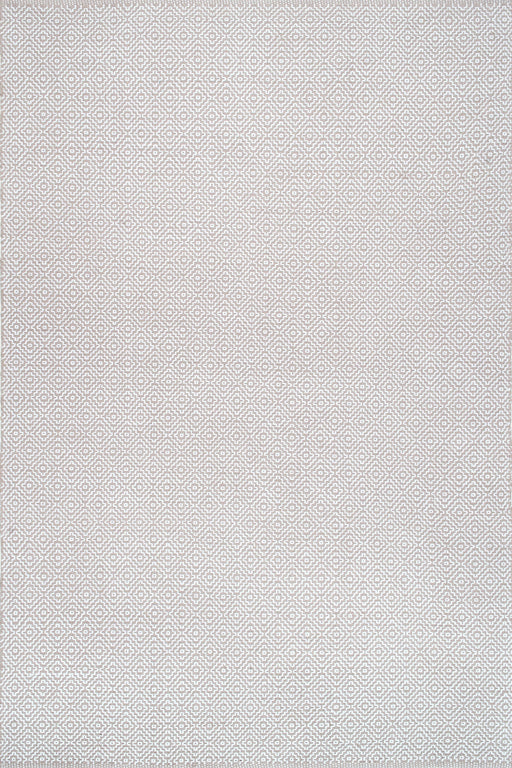 Käsintehty puuvillainen ruutumatto beige 160x230 cm