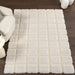 Handmade Cream Checkered Area Rug 160x230 cm