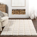 Handmade Cream Checkered Area Rug 160x230 cm