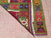 Handmade Green Kilim Rug 111cm x 89cm Vintage Wool Cotton