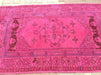 Handmade Hot Pink Vintage Turkish Rug 186cm X 114cm