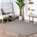 Handmade Jute And Cotton Area Rug 152 Cm Grey