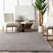 Handmade Jute And Cotton Area Rug 152 Cm Grey