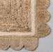 Handmade Jute Area Rug 160 cm Ivory Color