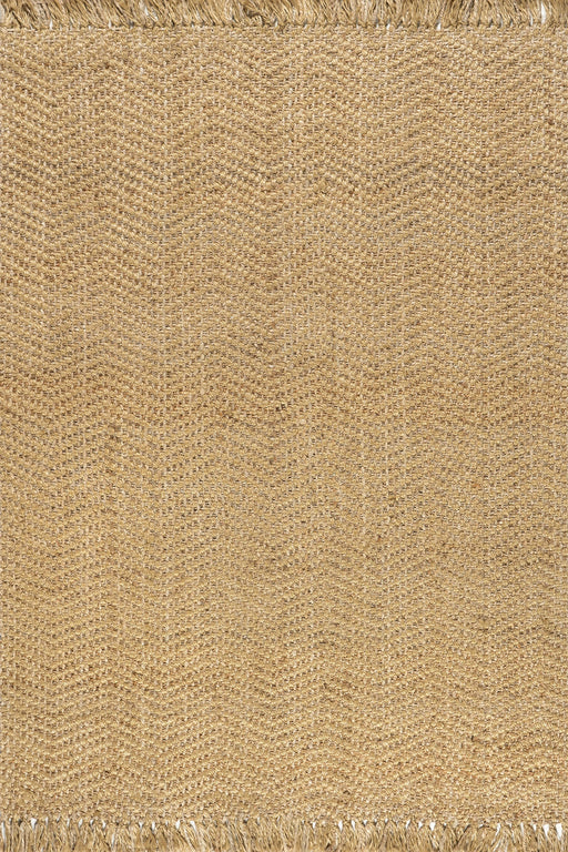 Handmade Jute Blend Rug With Tassels Natural 60x90 cm