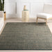 Tappeto fatto a mano in cotone iuta design verde naturale 160x230 cm