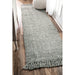 Tappeto In Juta Fatto A Mano Con Nappe In Grigio 120x180 cm