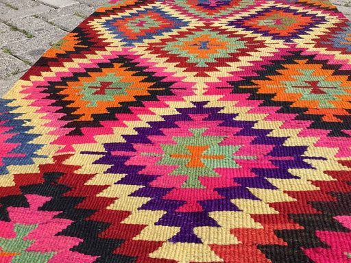 Handmade Kilim Rug 112cm x 85cm Vintage Turkish Design