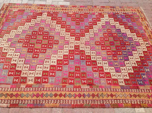 Handmade Kilim Rug 237cm x 172cm Vintage Wool Stripe