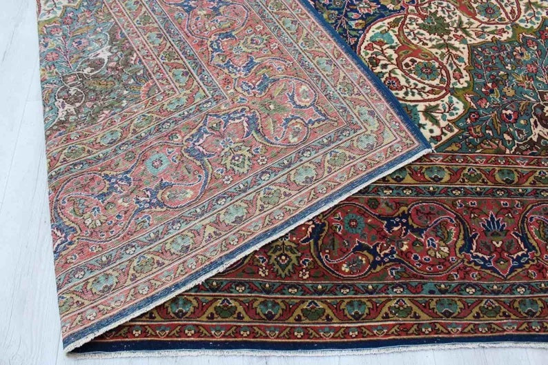 Handmade Persian Oushak Rug 143cm x 112cm 1930s