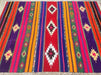 Handmade Striped Kilim Rug 231 cm x 180 cm Vintage