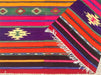 Handmade Striped Kilim Rug 231 cm x 180 cm Vintage