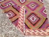 Handmade Striped Kilim Rug 251cm x 156cm Vintage Design