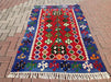 Handmade Turkish Kilim Rug 188cm x 109cm Vintage Design