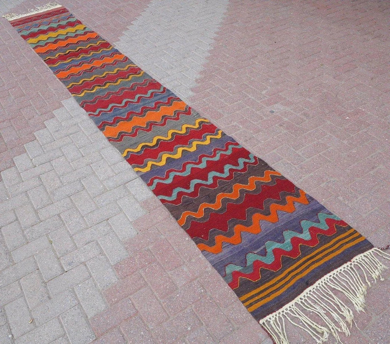 Handmade Turkish Kilim Runner Rug 477cm x 67cm