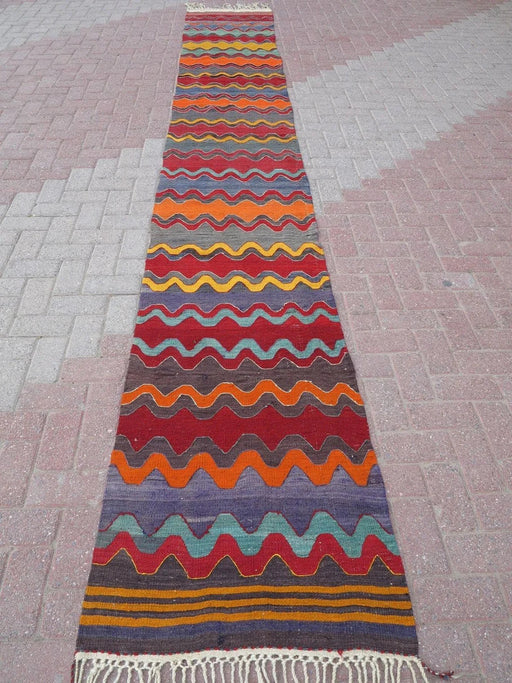 Handmade Turkish Kilim Runner Rug 477cm x 67cm